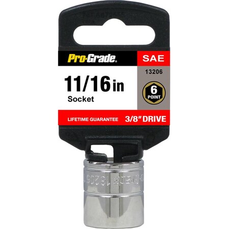 Pro-Grade Tools 3/8" Dr. 6 Pt. 11/16" Socket 13206